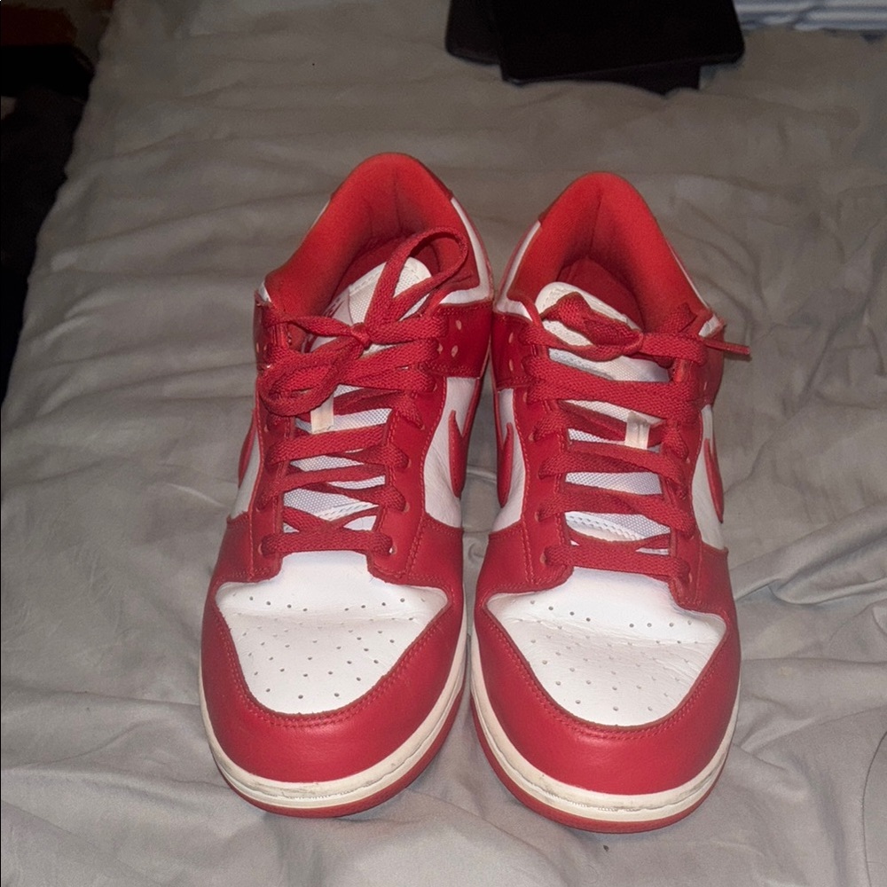 Nike Red and White Dunks